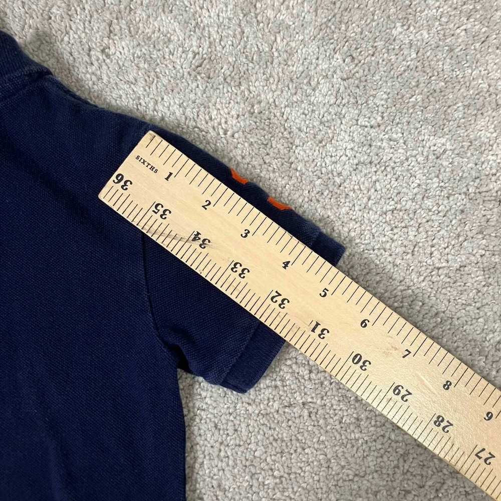 Polo Ralph Lauren Kids Navy Blue Short Sleeve Polo Shirt Orange Pony 3/3T - Picture 11 of 13